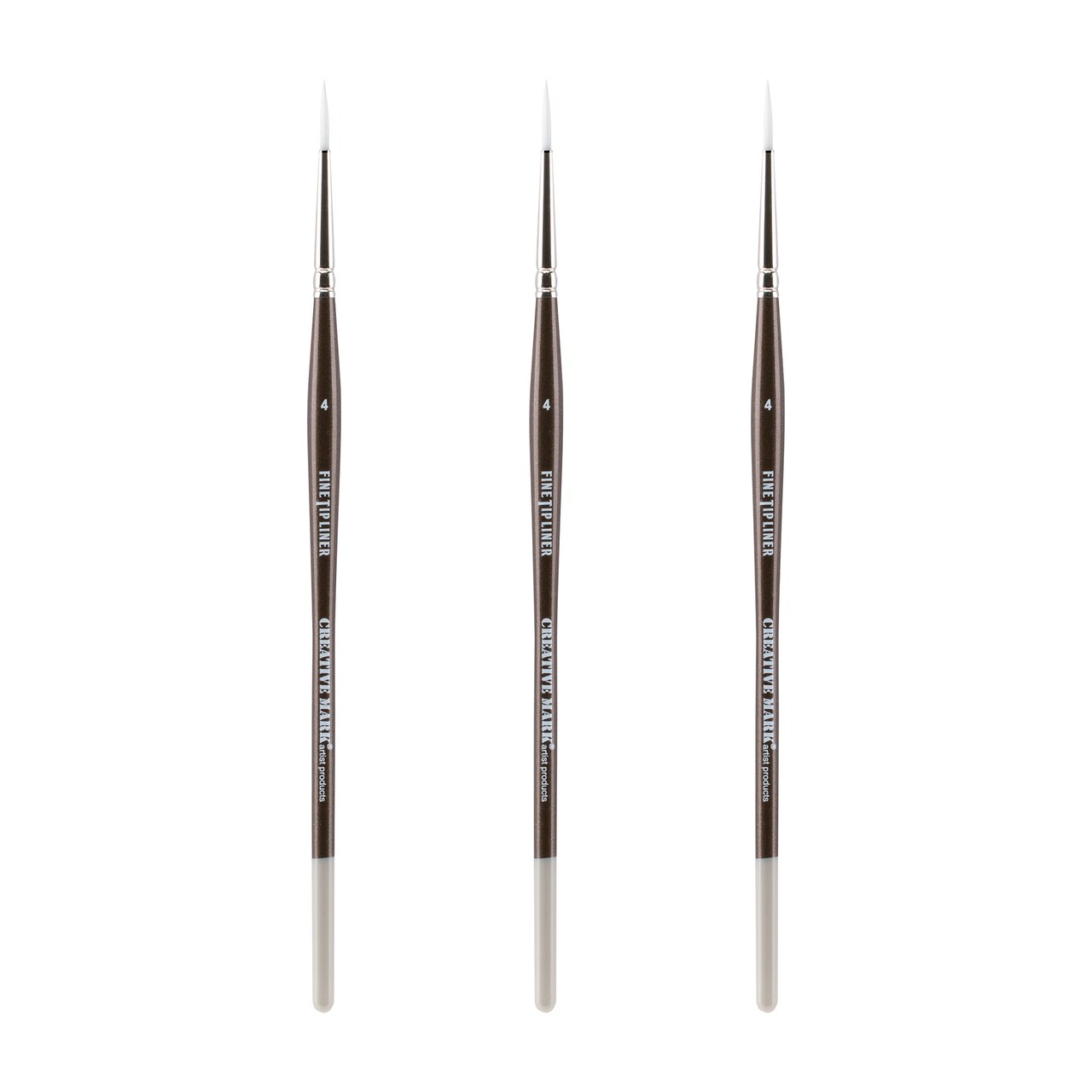 Creative Mark Fine Tip Liner Paint Brush Ultra Fine Detail Soft Hair Paint Brush For Watercolor, Gouache, Inks, Acrylic, Oils, Technical Artists, and Illustrators - 3 Packs